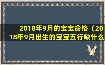 2018年9月的宝宝命格（2018年9月出生的宝宝五行缺什么 🪴 ）